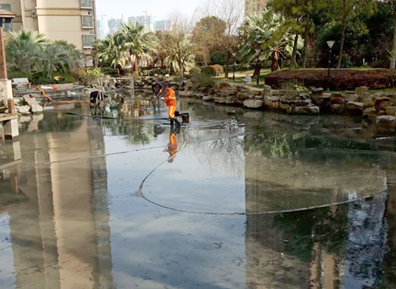 峨边景观池淤泥清理